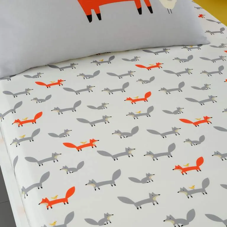 Mister Fox - 100% Cotton Cot Bed Fitted Sheets