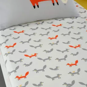 Mister Fox - 100% Cotton Cot Bed Fitted Sheets