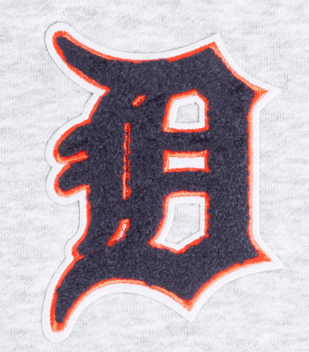 MLB DETROIT TIGERS CLASSIC WOMEN'S CROPPED PO HOODIE (HEATHER GREY)