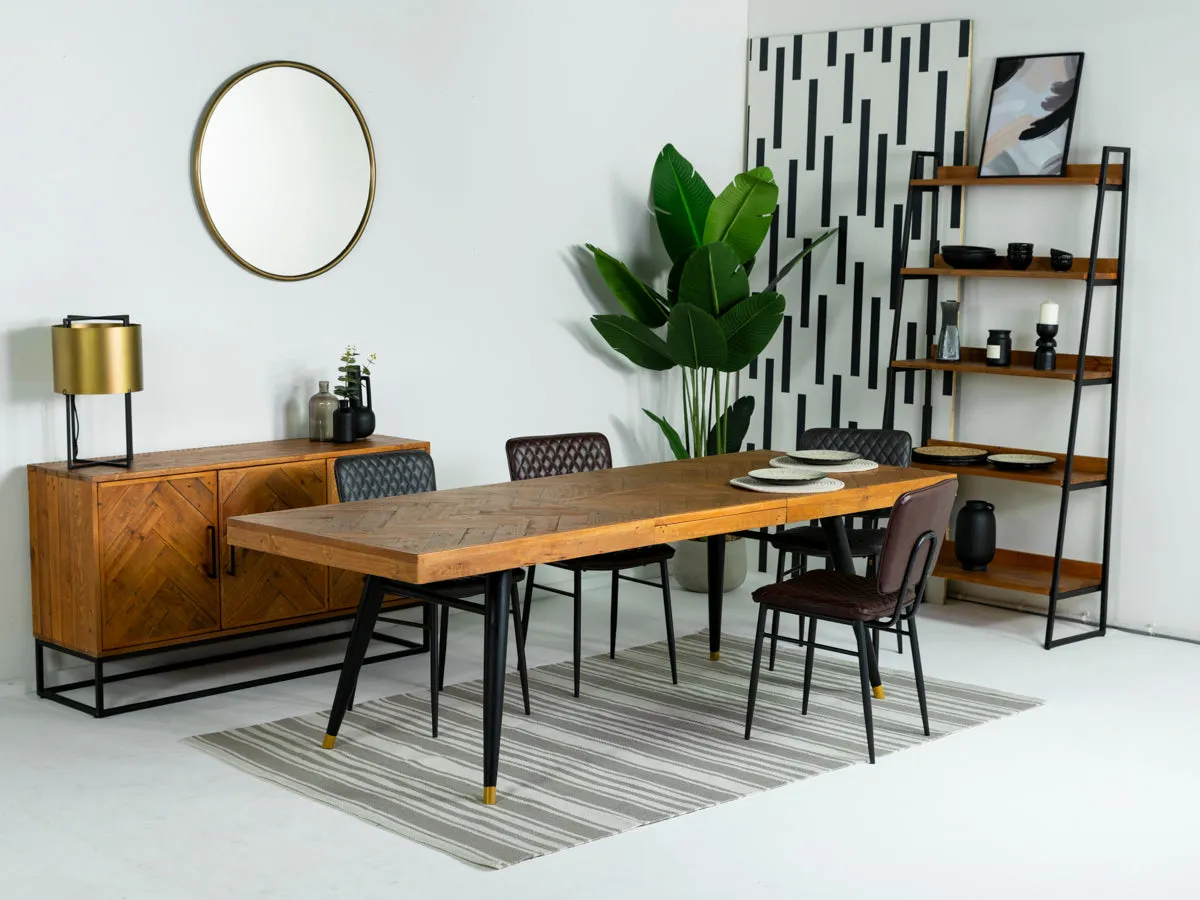 Mode 180-240cm Extendable Dining Table & Grey Houston Dining Chairs