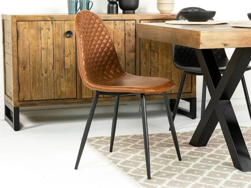 Mode 180-240cm Extendable Dining Table & Tan Dallas Dining Chairs