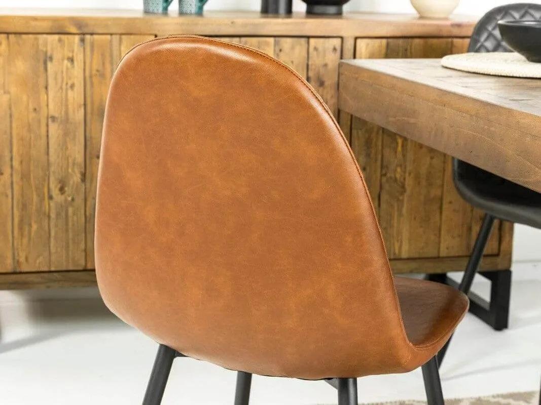 Mode 180-240cm Extendable Dining Table & Tan Dallas Dining Chairs