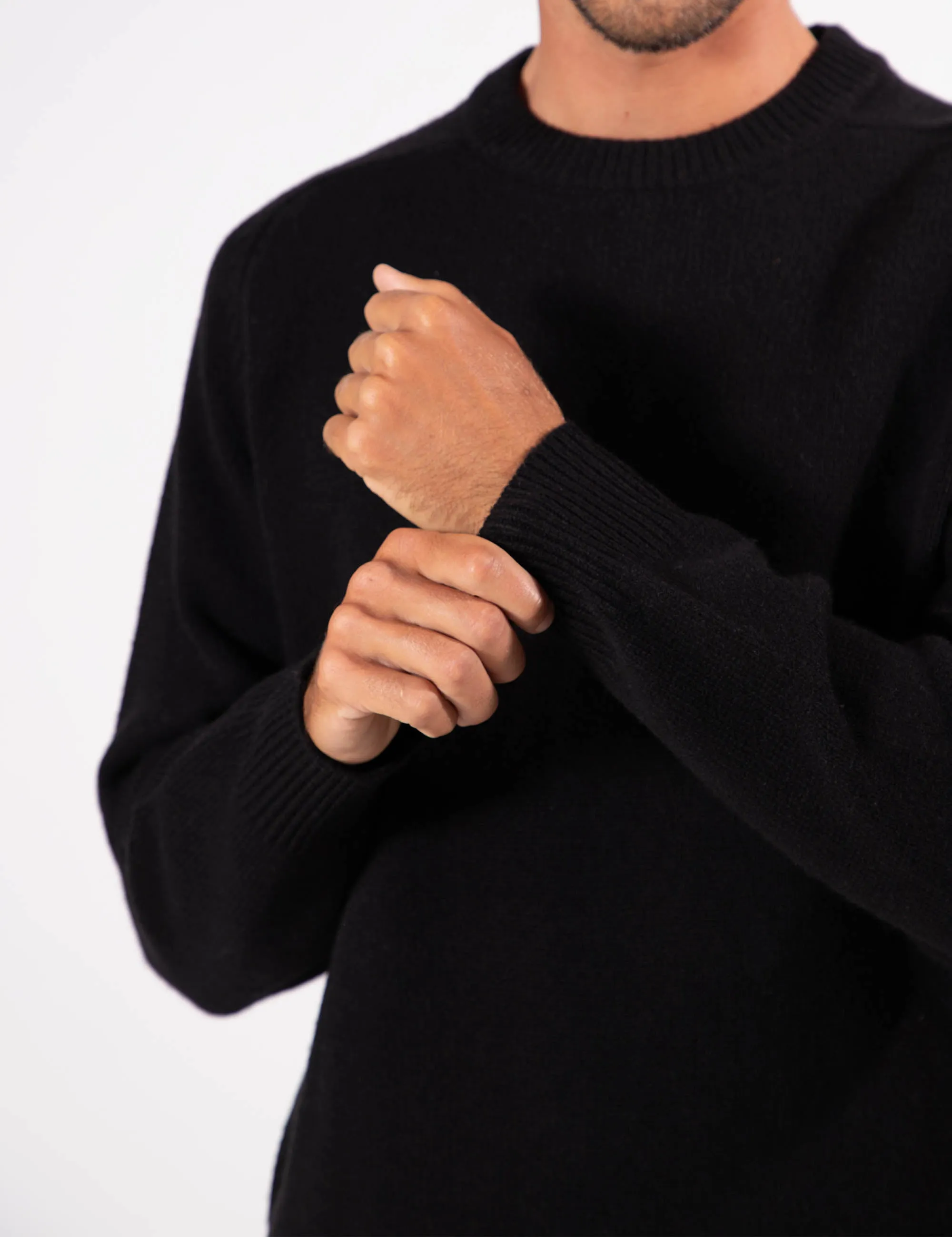 Mr Simple Fred Crewneck Knit in Black