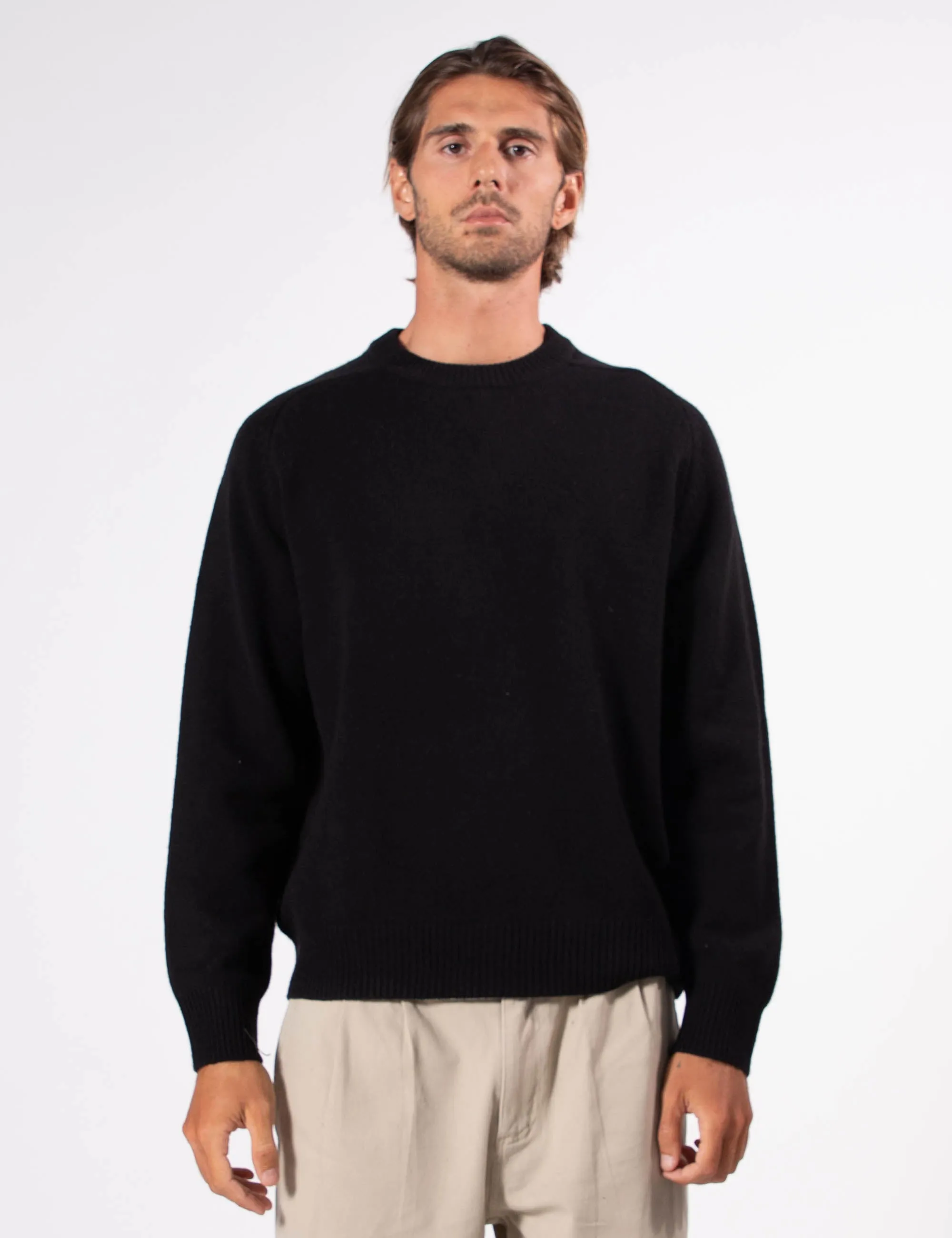 Mr Simple Fred Crewneck Knit in Black