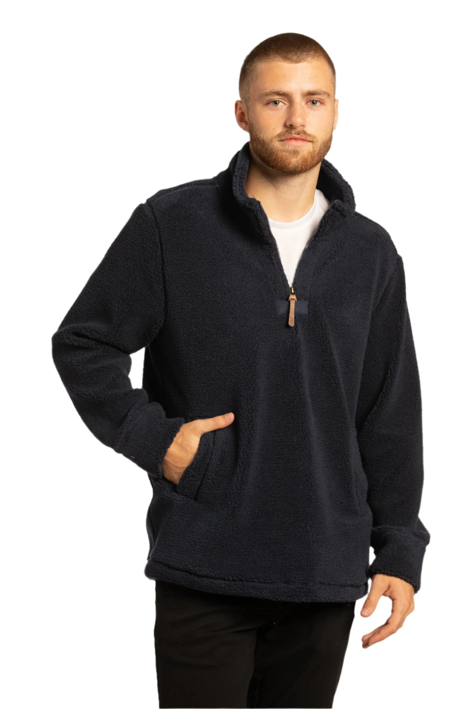 Newtownards 1/4 Top ECO  Fleece Pullover in Navy
