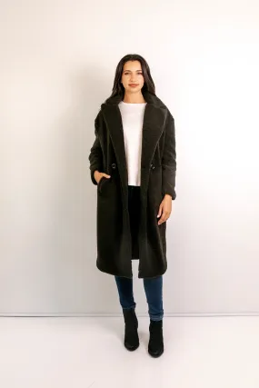 Nouvelle - Teddy Fur Lined Jacket, Khaki