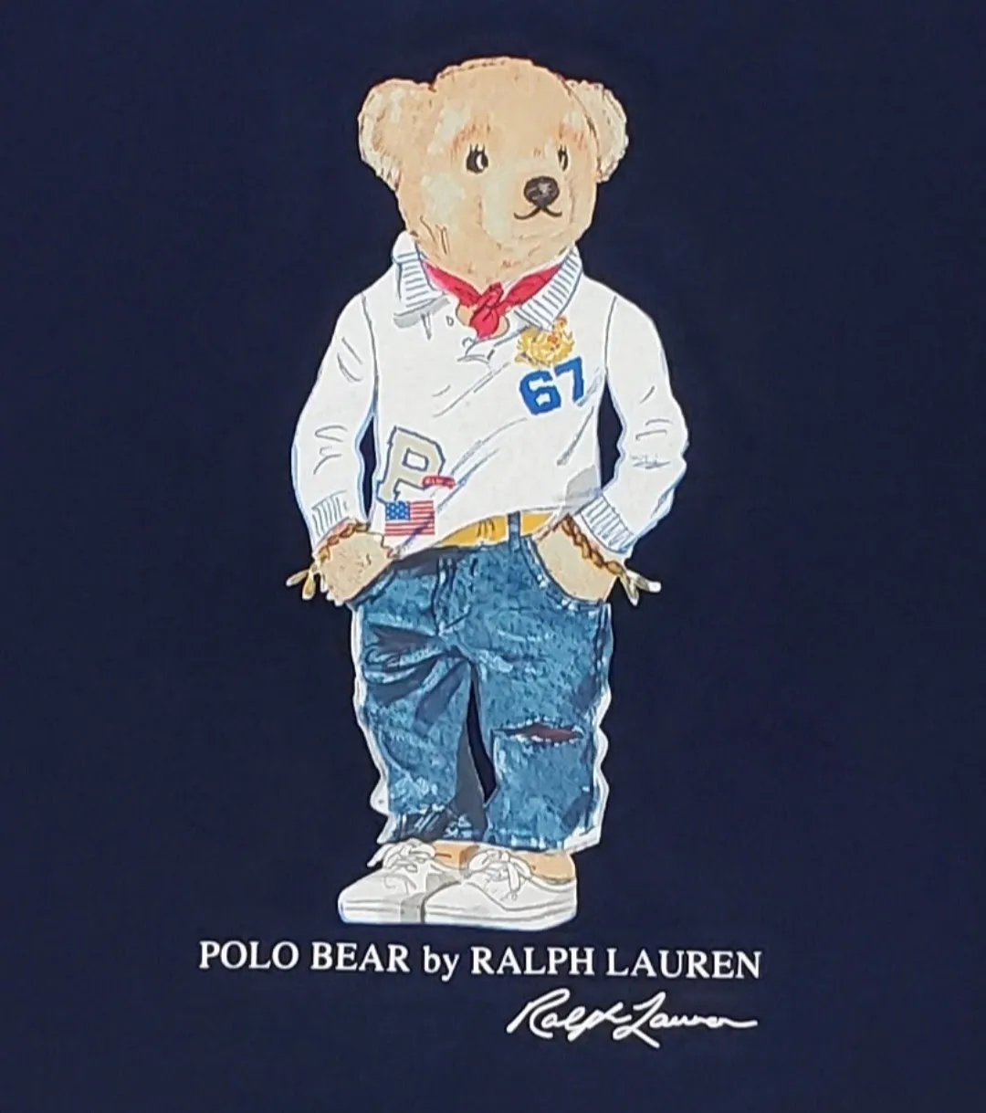 Nwt Polo Ralph Lauren Women's White Rugby Teddy Bear Tee