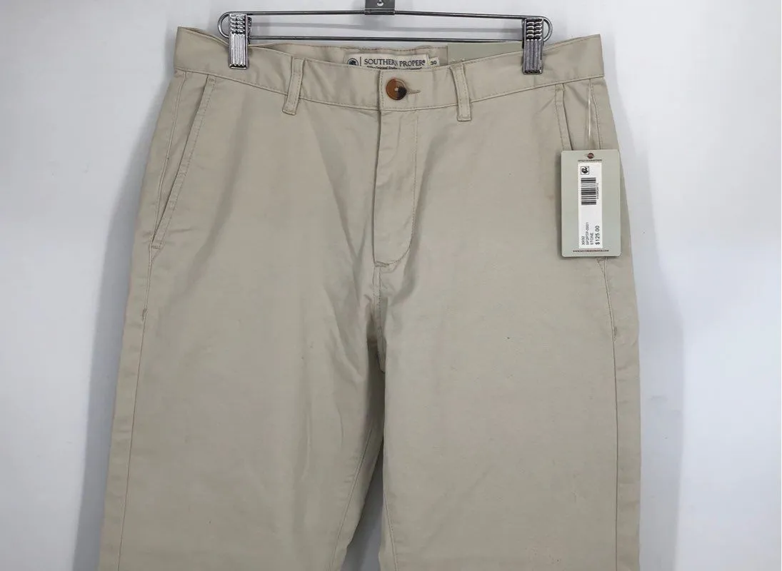 NWT Southern Proper Men's Stone Straight Leg Chino Pants - Size 30