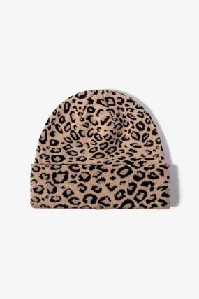 On The Prowl Leopard Print Cuffed Beanie