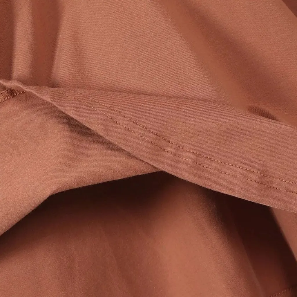 Orange Girls' Dress with White Collar
