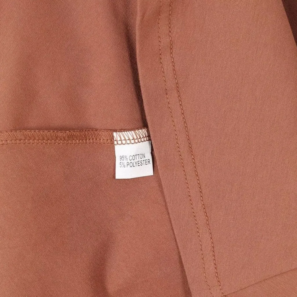 Orange Girls' Dress with White Collar