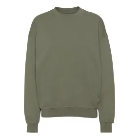 Organic Oversized Crew dusty olive