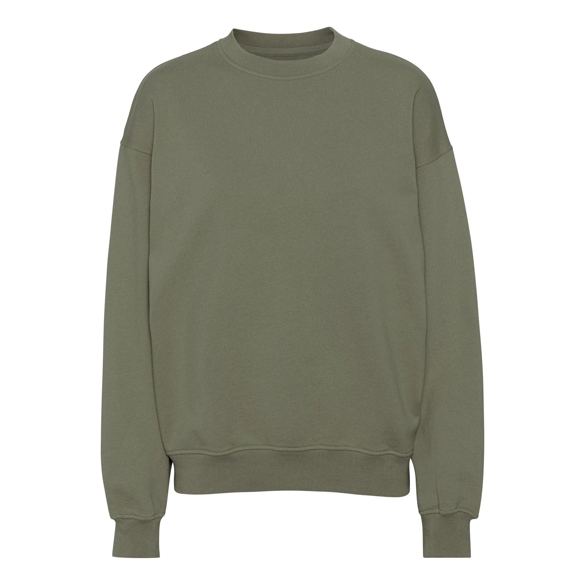 Organic Oversized Crew dusty olive