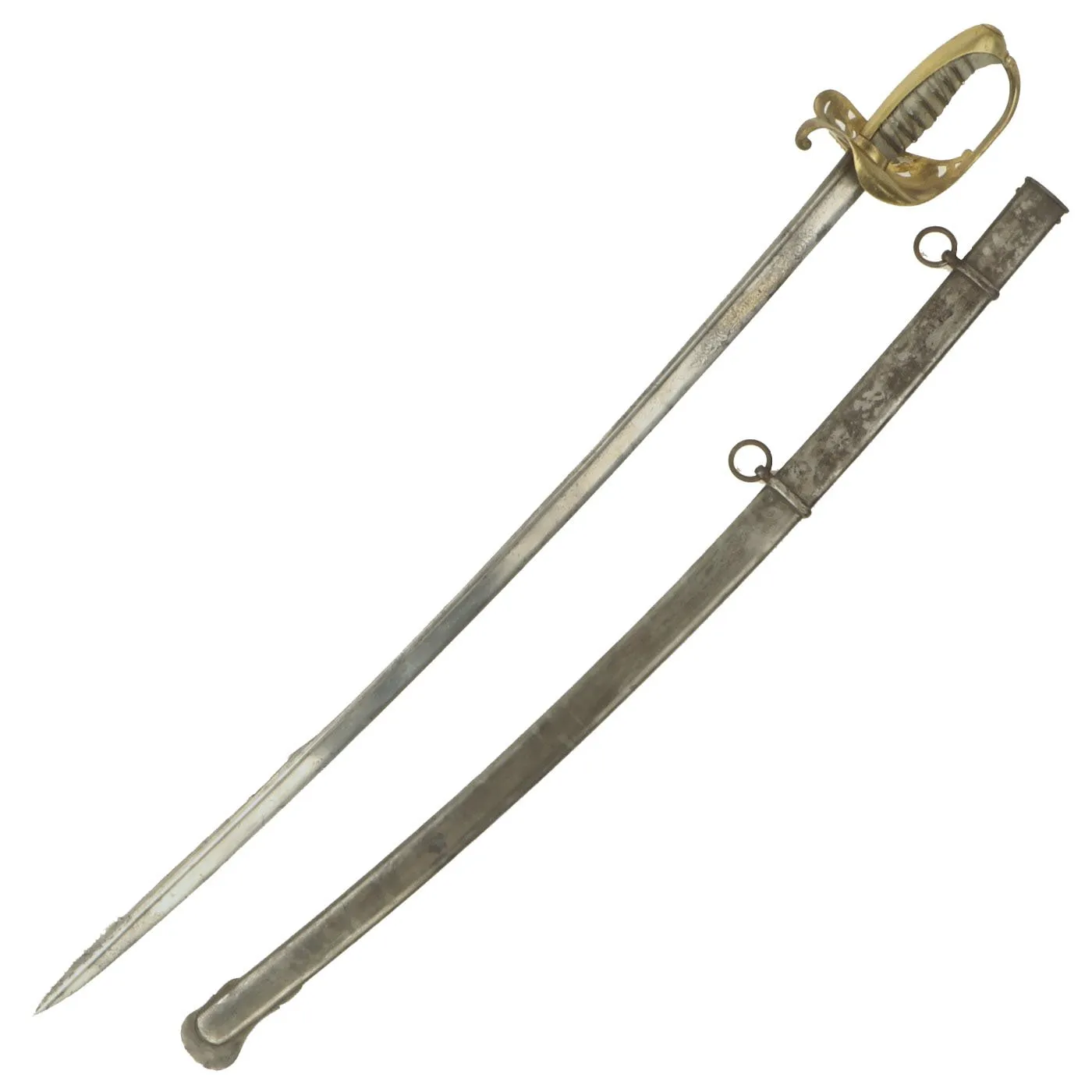 Original Swedish Model 1859 Infantry Officer's Sword with Steel Scabbard