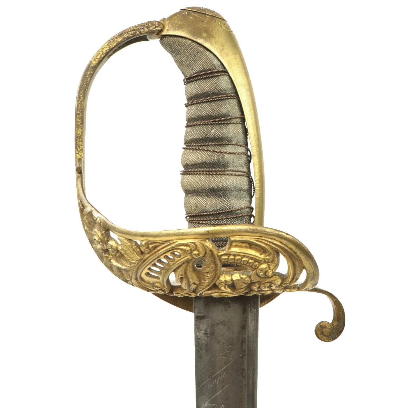 Original Swedish Model 1859 Infantry Officer's Sword with Steel Scabbard