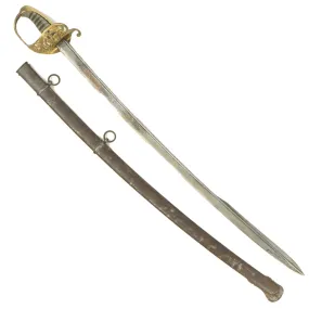 Original Swedish Model 1859 Infantry Officer's Sword with Steel Scabbard