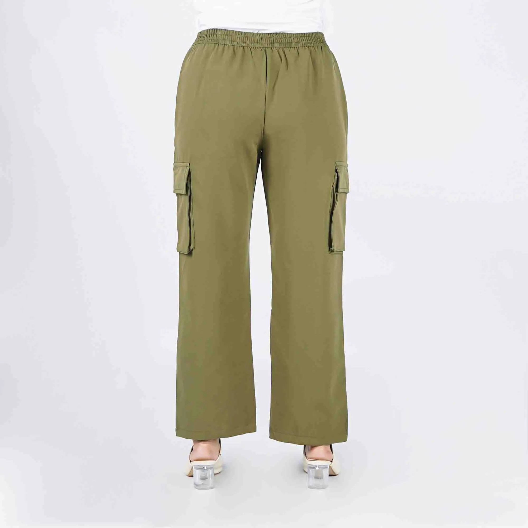 Petrol Ladies Basic Non-Denim Cargo Pants Mid-Rise Rinse Wash Fabric 169300 (Fatigue)