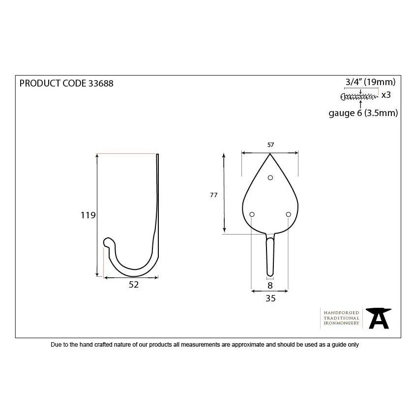 Pewter Gothic Coat Hook | From The Anvil