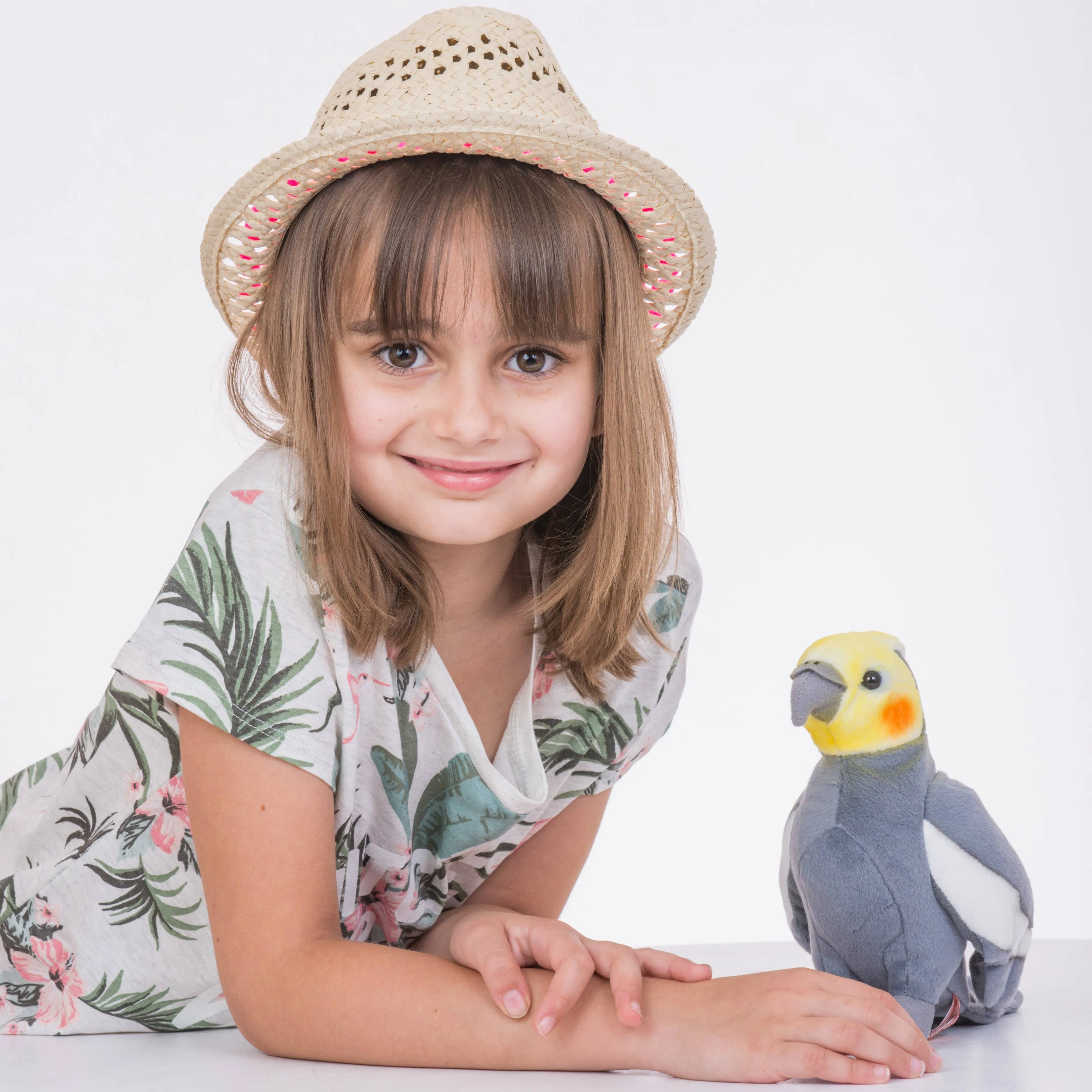 Plush Life-like Cockatiel 17 cm by Teddy Hermann