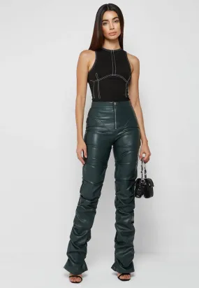 Plush PU Pants