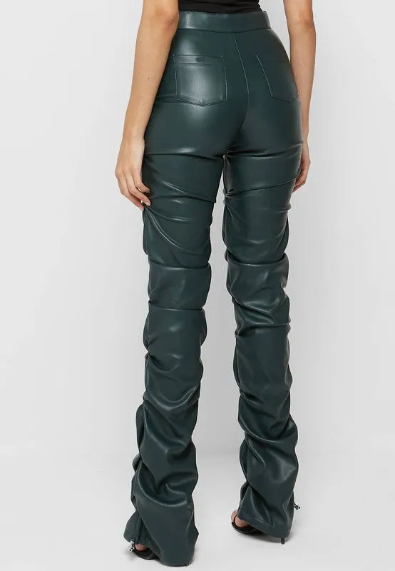 Plush PU Pants