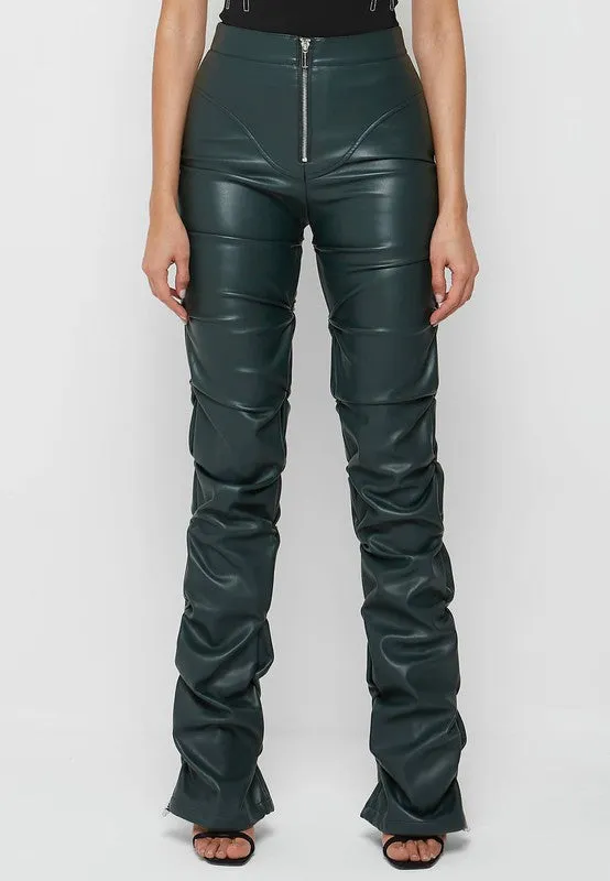 Plush PU Pants