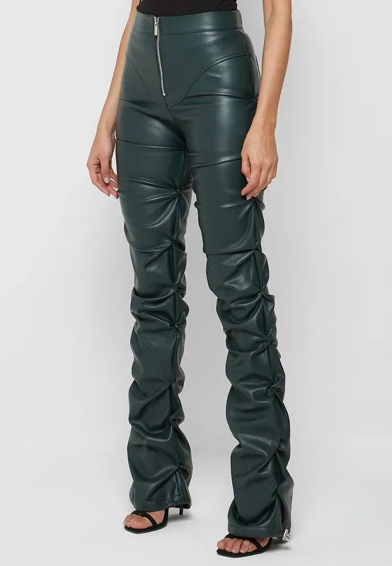 Plush PU Pants