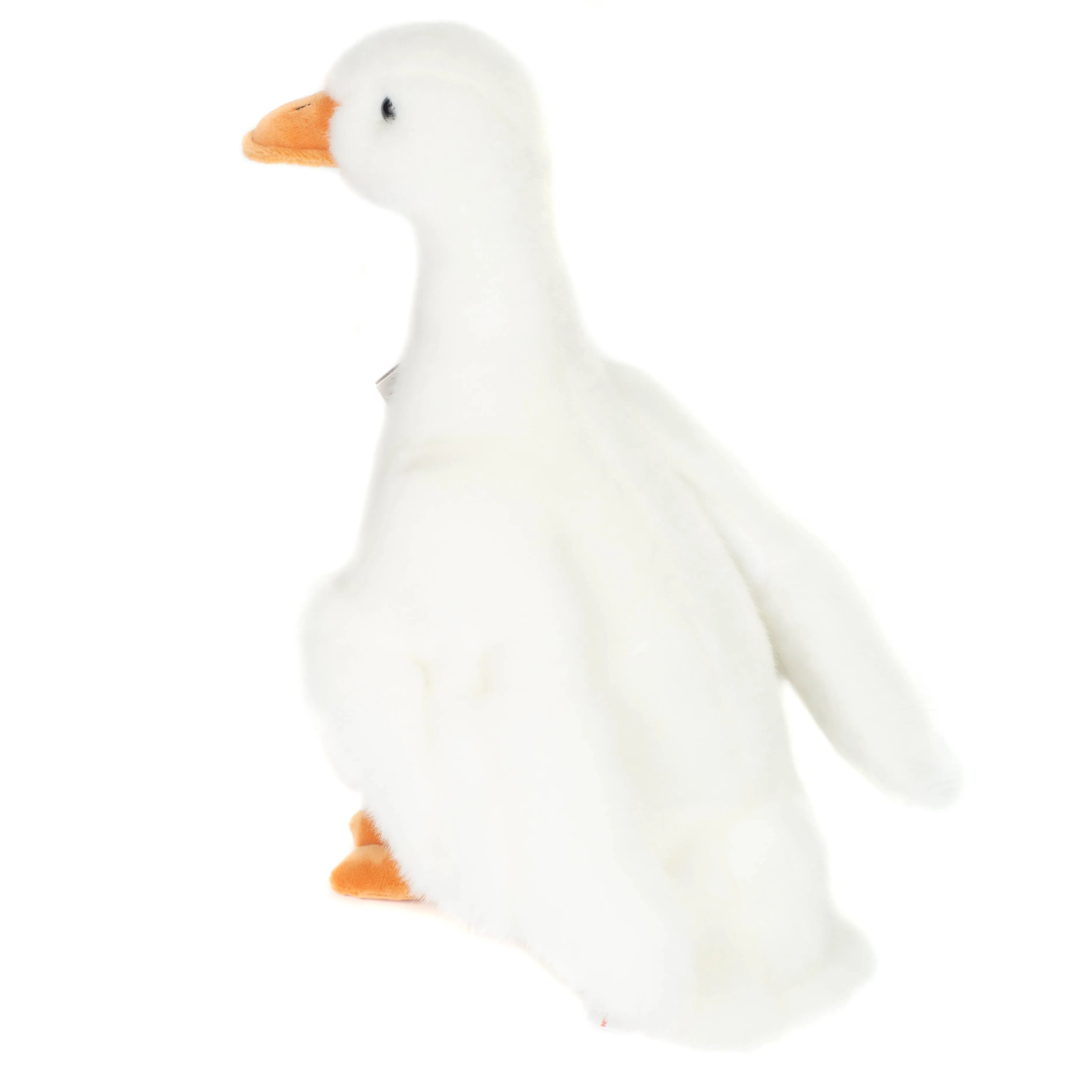 Plush White Goose standing 31 cm Realistic Eco Friendly Adorable