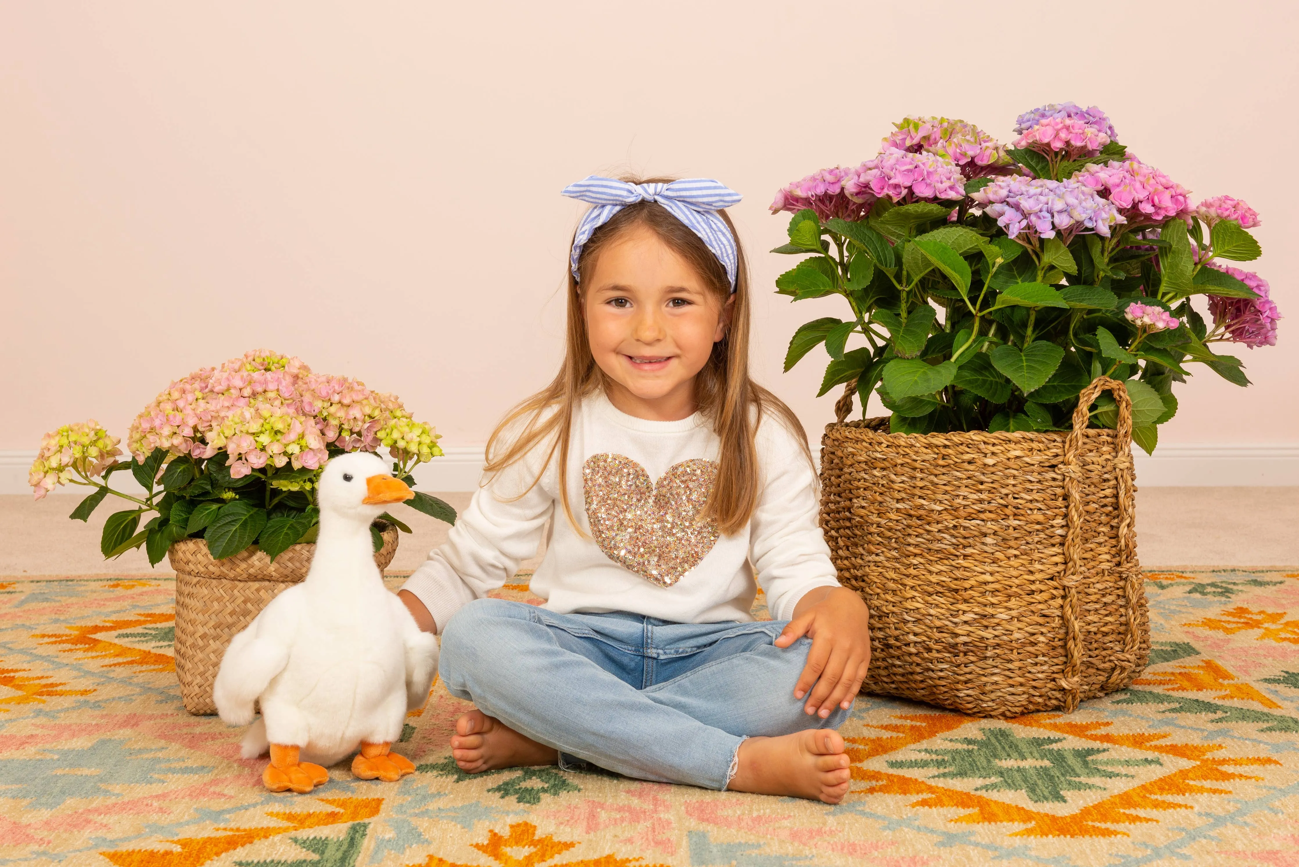 Plush White Goose standing 31 cm Realistic Eco Friendly Adorable
