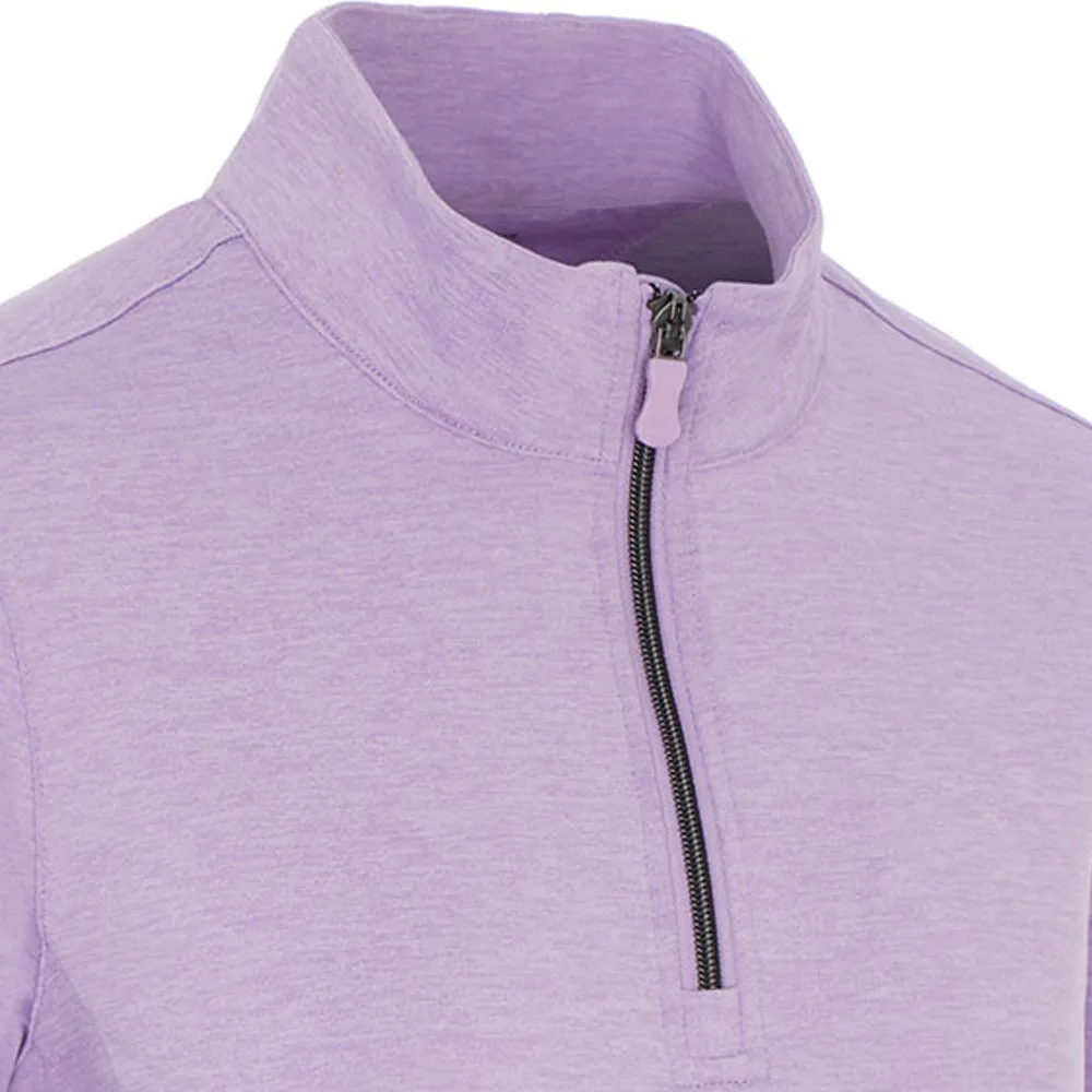 ProQuip Ladies Emma Melange 1/4 Zip Pullover - Digital Lavender