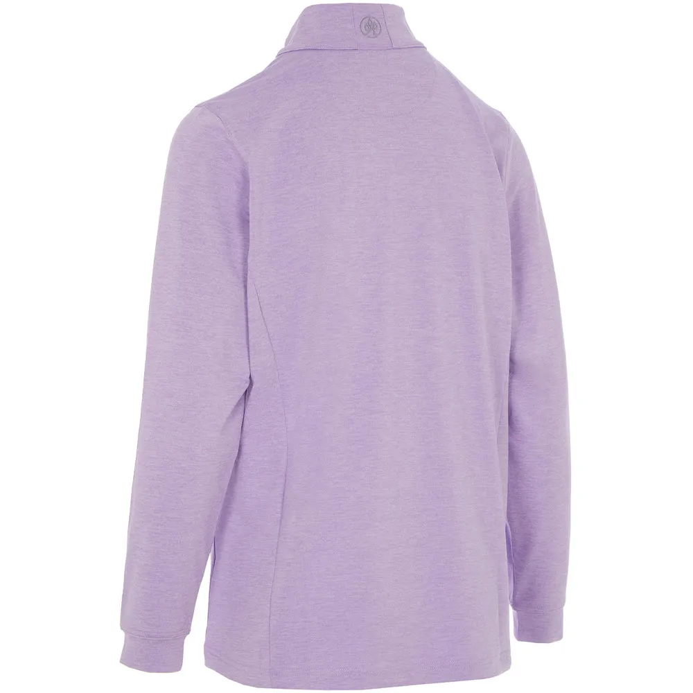 ProQuip Ladies Emma Melange 1/4 Zip Pullover - Digital Lavender