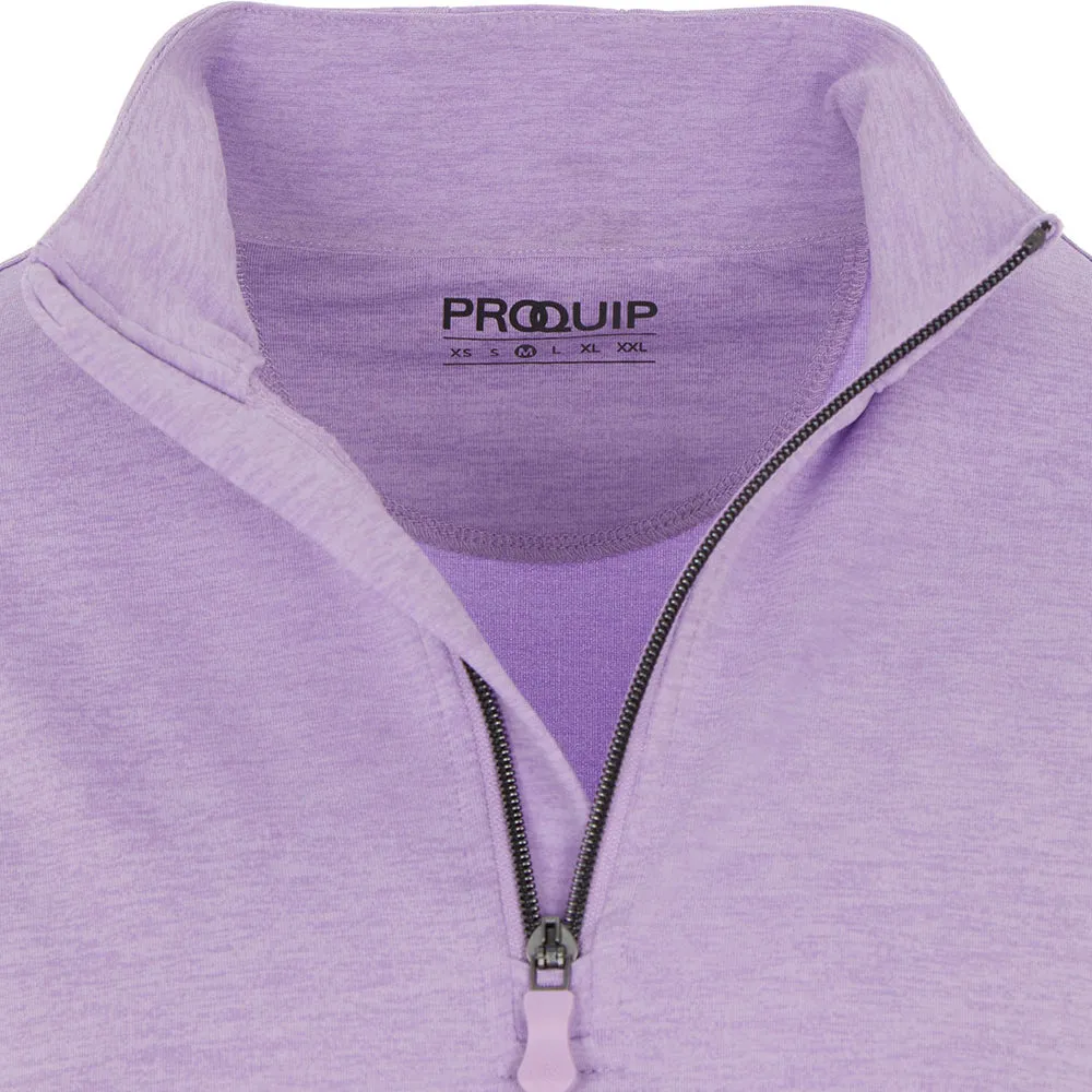 ProQuip Ladies Emma Melange 1/4 Zip Pullover - Digital Lavender