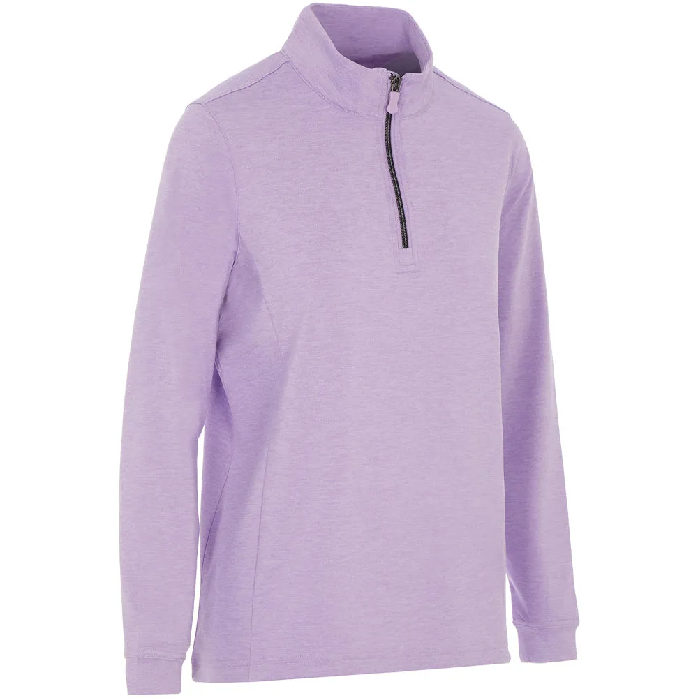 ProQuip Ladies Emma Melange 1/4 Zip Pullover - Digital Lavender