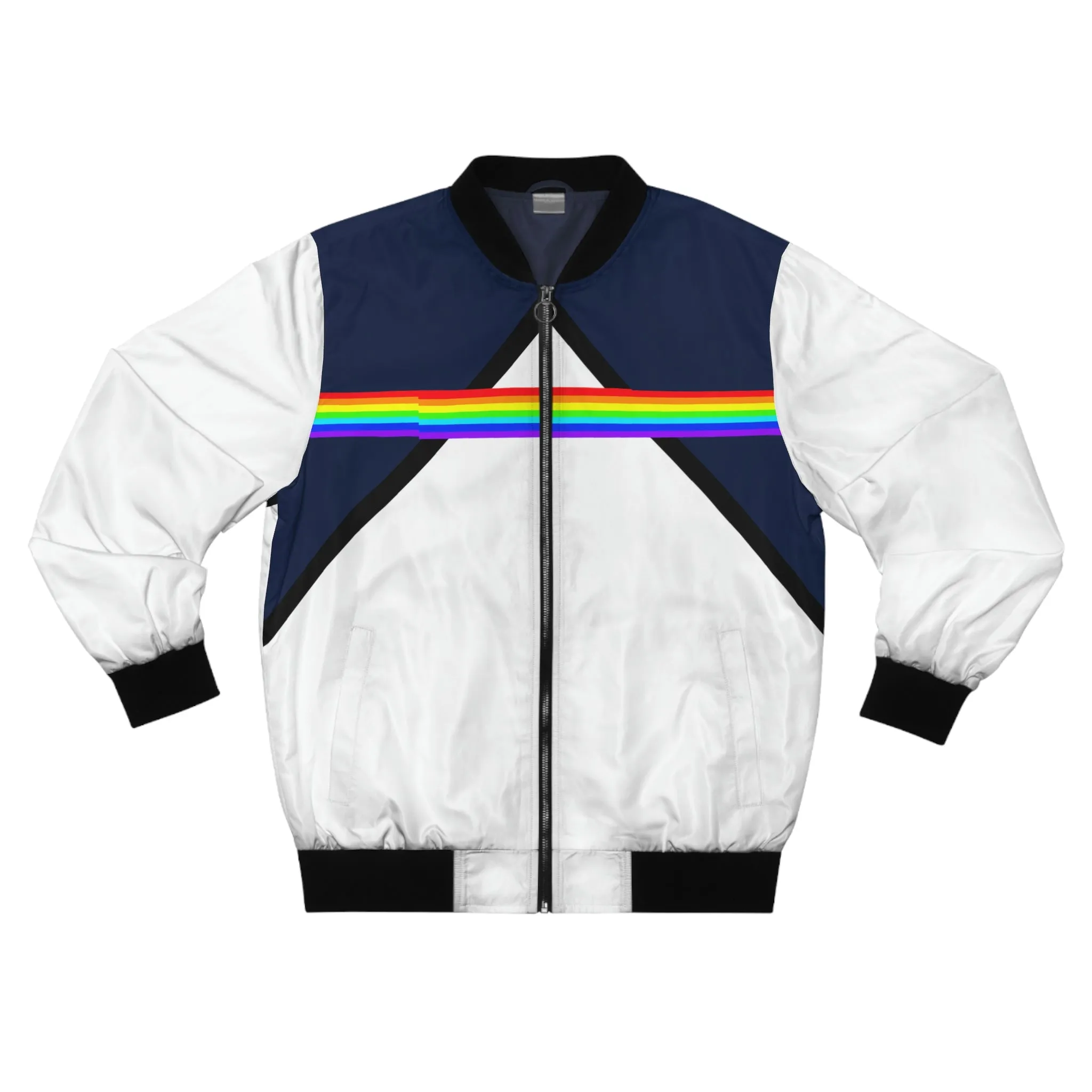 Retro Rainbow Men's Bomber Jacket