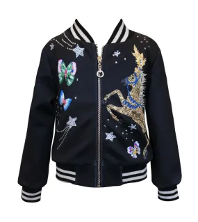 Rhinestone Bomber Jacket (A30080)