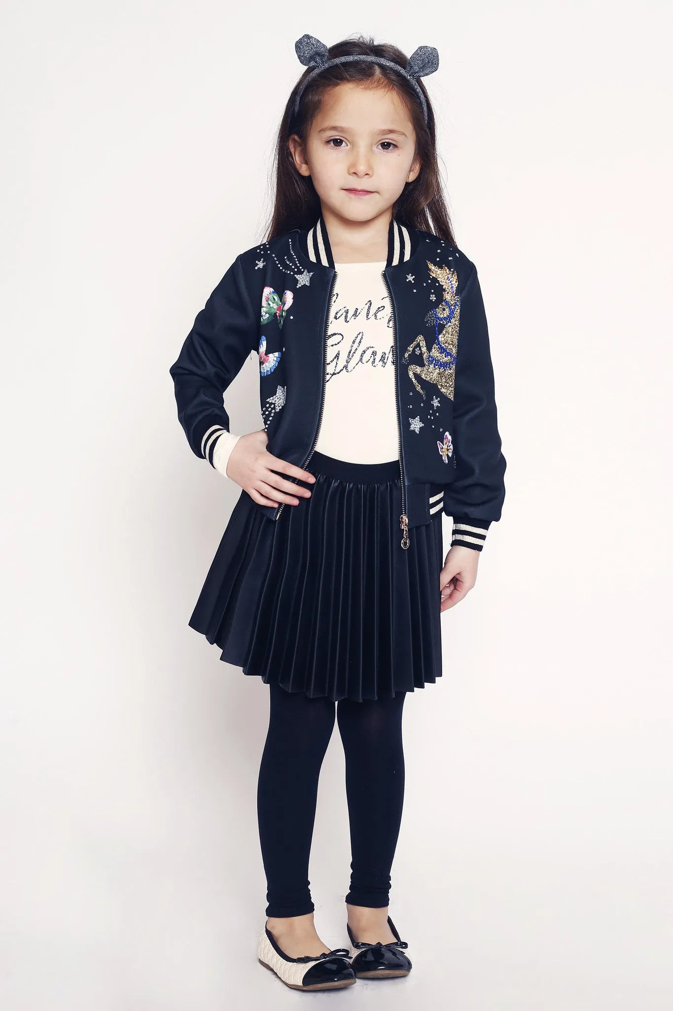 Rhinestone Bomber Jacket (A30080)