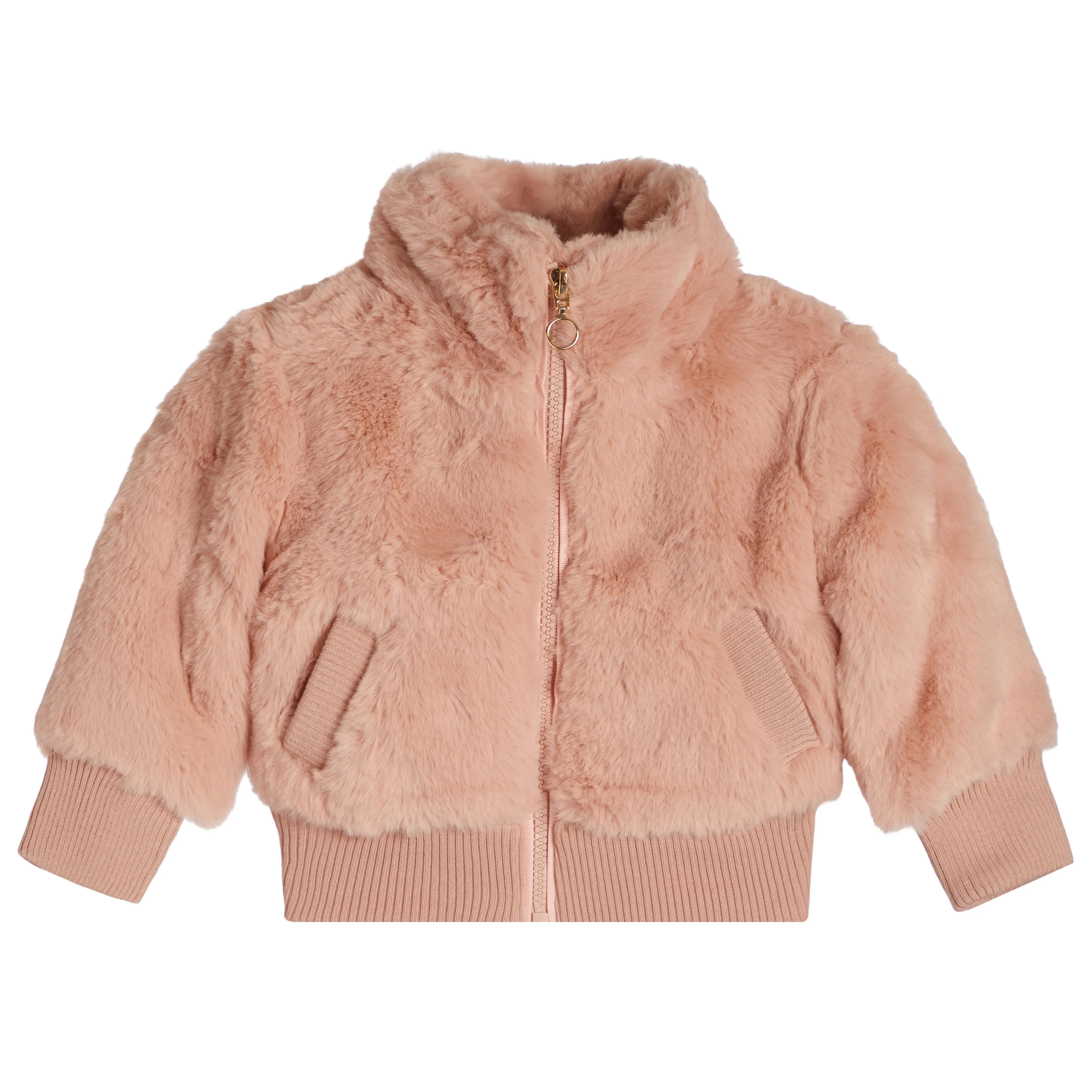 Rose Faux Fur Bomber