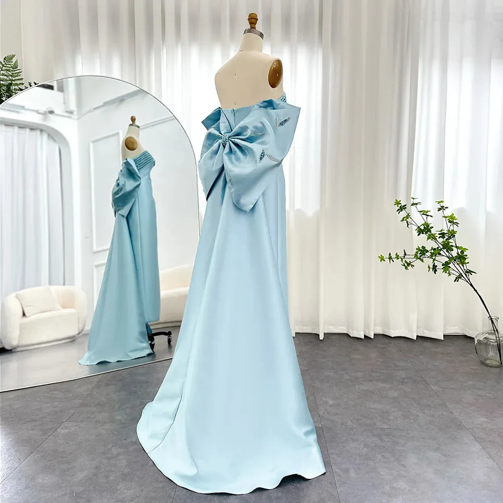 Sage Green Evening Dress with Beaded Cape