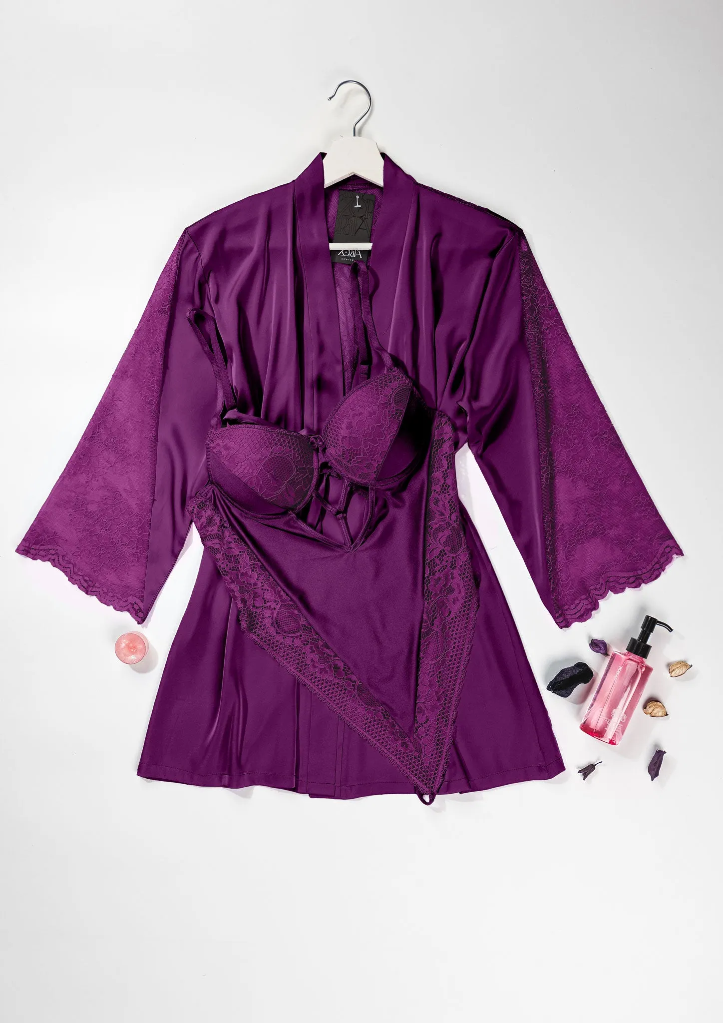 Sexy Teddy Robe Set 6117