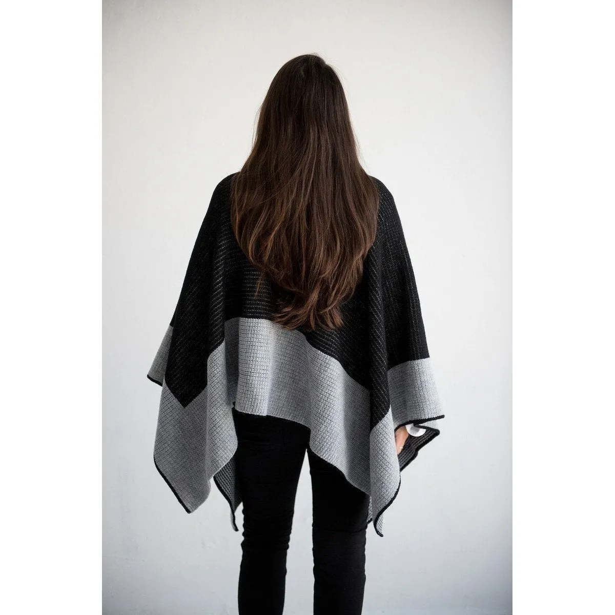 Single Border Personalized Blanket Poncho