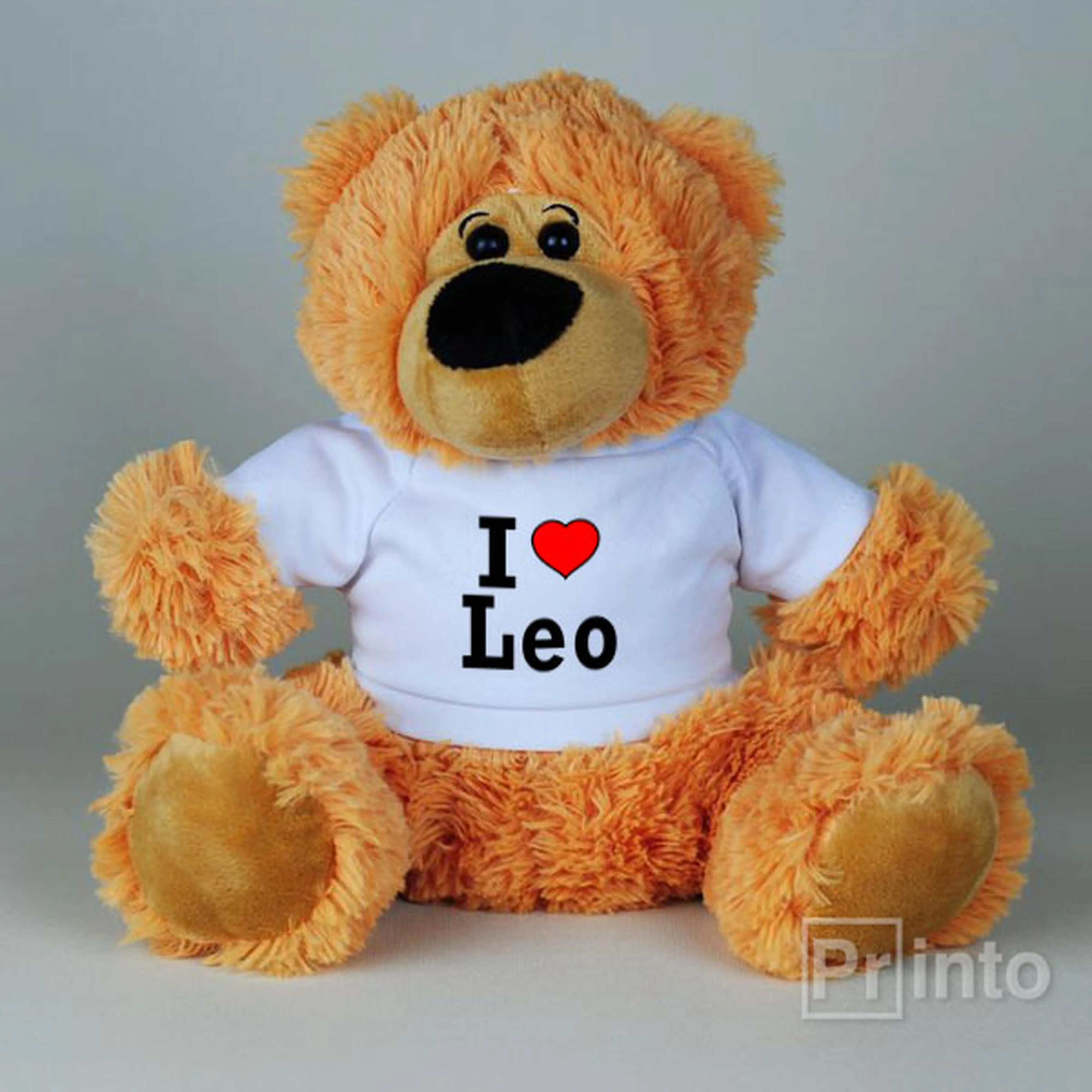 Soft brown Teddy Bear toy - I love Leo