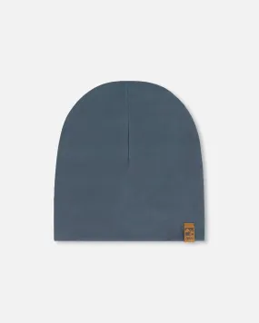 Solid Beanie Hat Dark Gray