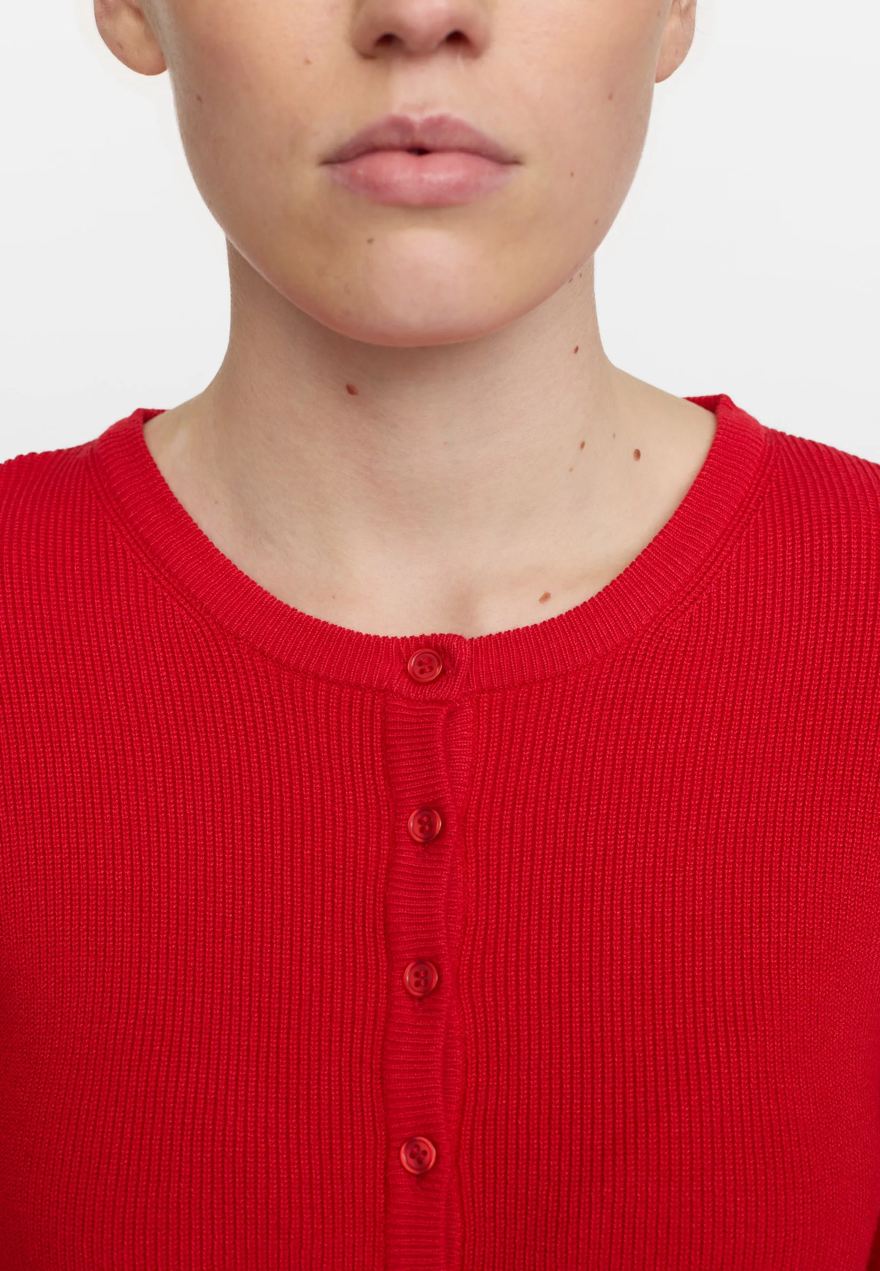 SRMushi Cardigan knit - Racing Red