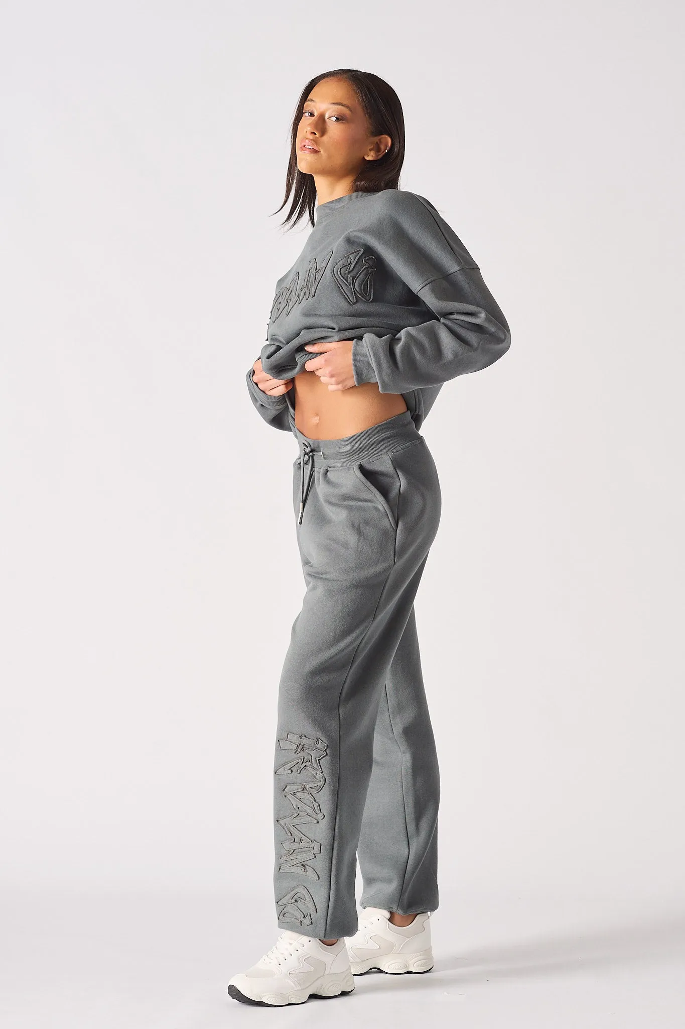 STRAIGHT LEG JOGGER - GREY