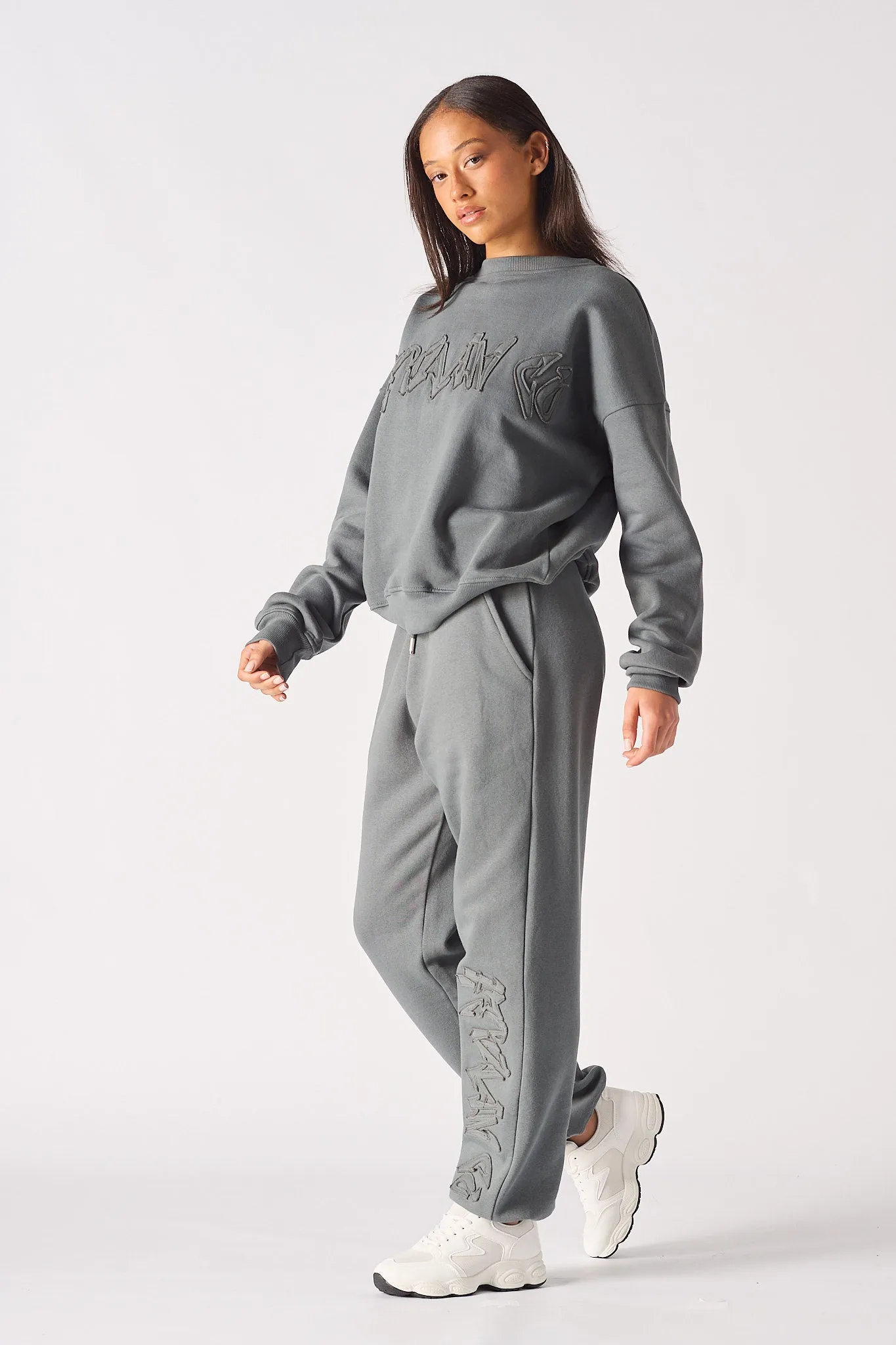 STRAIGHT LEG JOGGER - GREY