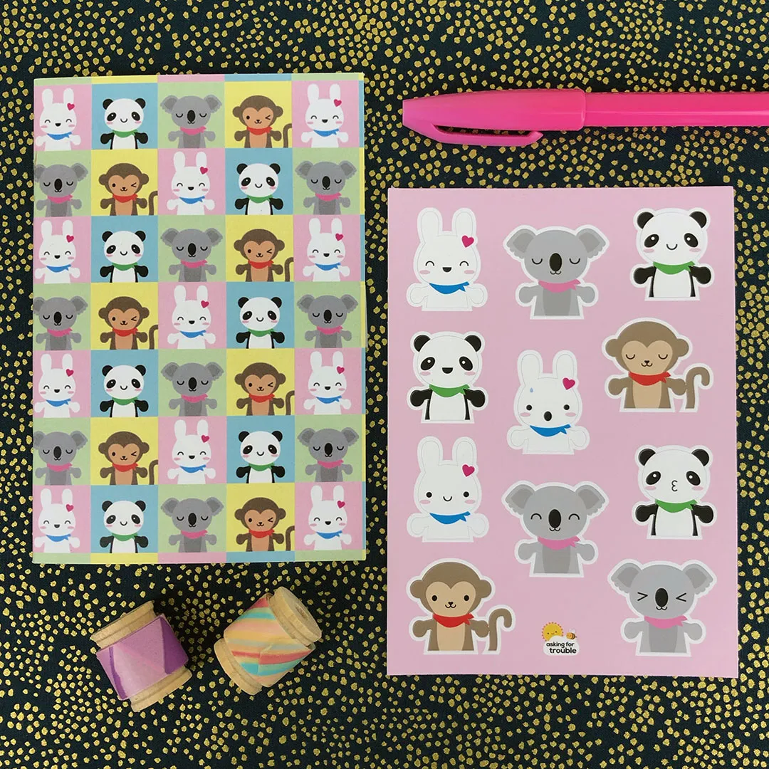Super Cute Kawaii Animals Pocket Notebook