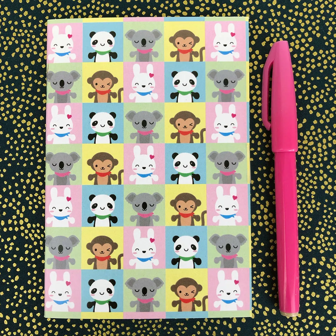 Super Cute Kawaii Animals Pocket Notebook