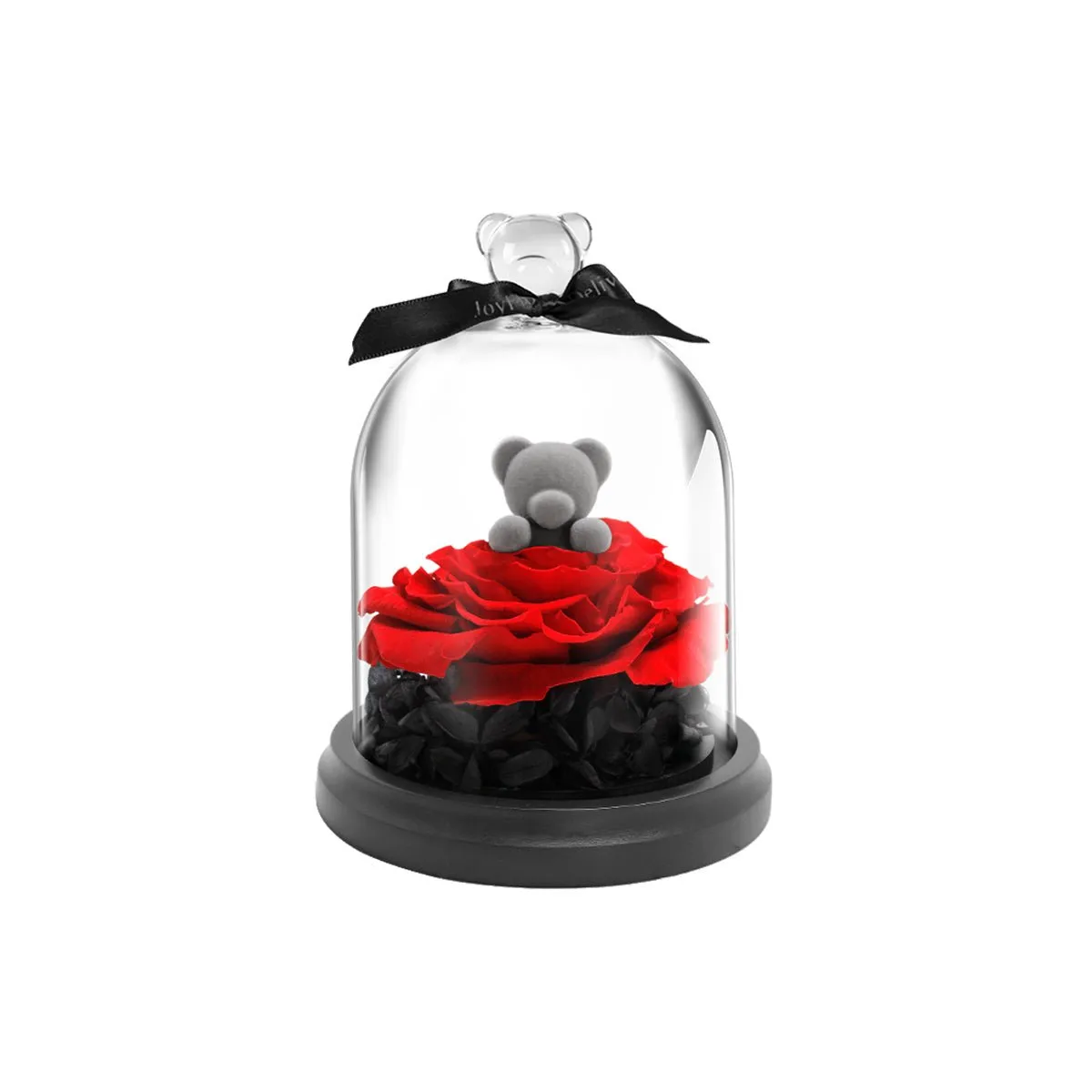 Teddy Bear Bouquet with Everlasting Roses