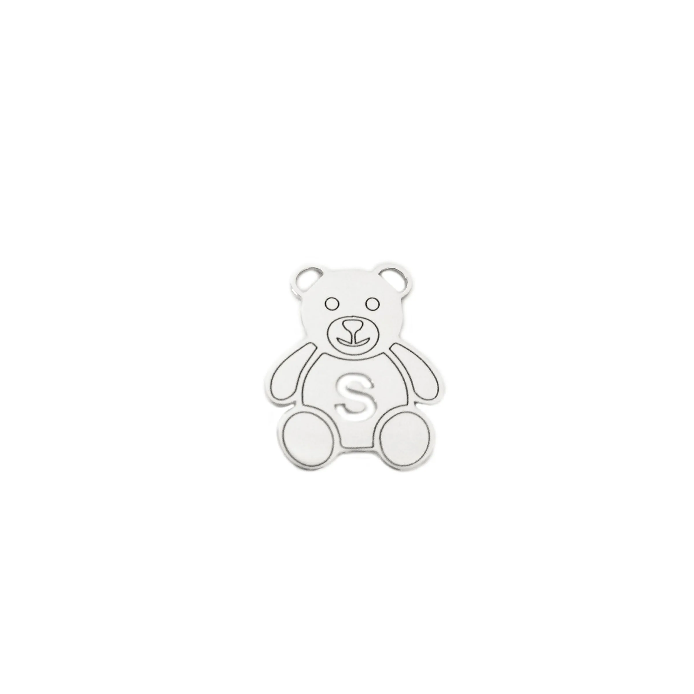 Teddy Bear Initial Charm