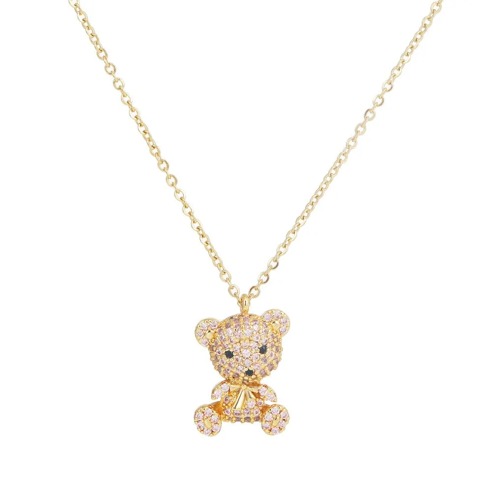 Teddy Bear Pendant Necklace